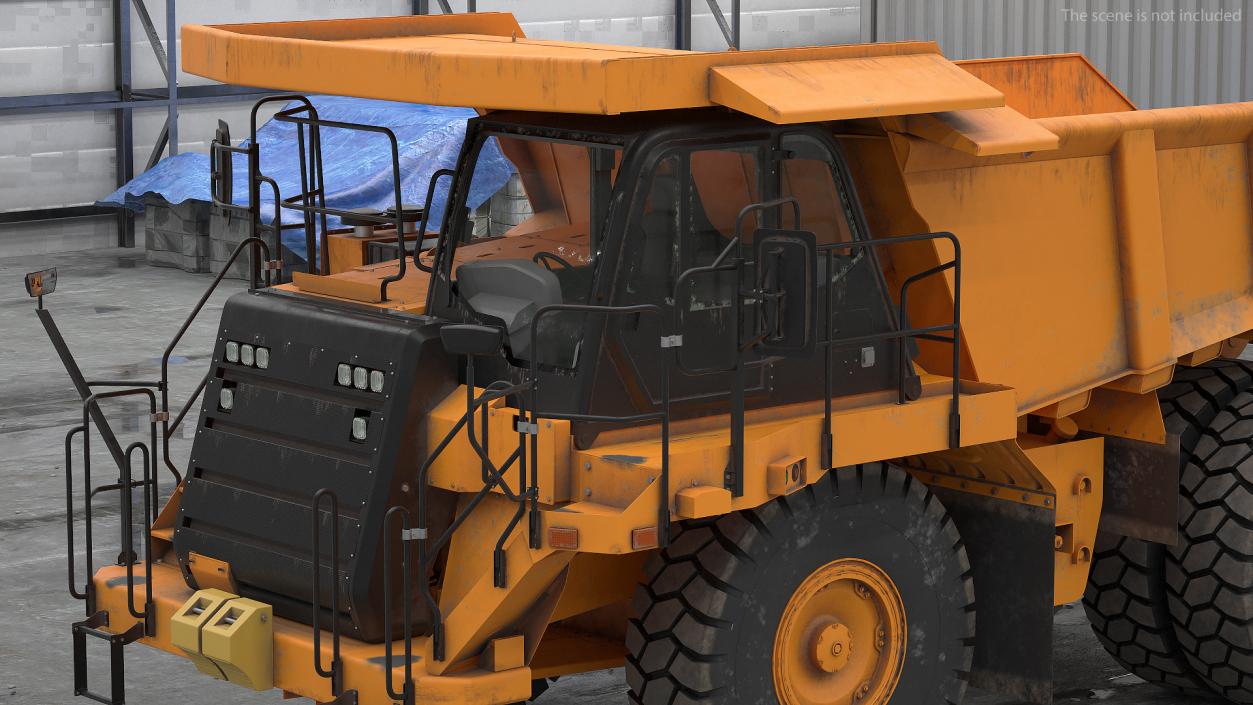 3D model Off Highway Dump Truck Dirty Rigged