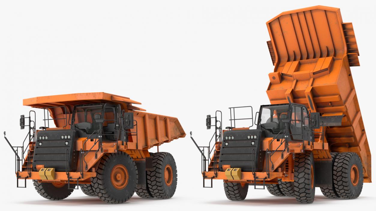 3D model Off Highway Dump Truck Dirty Rigged