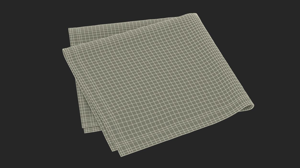 3D model Folded Fabric Napkin