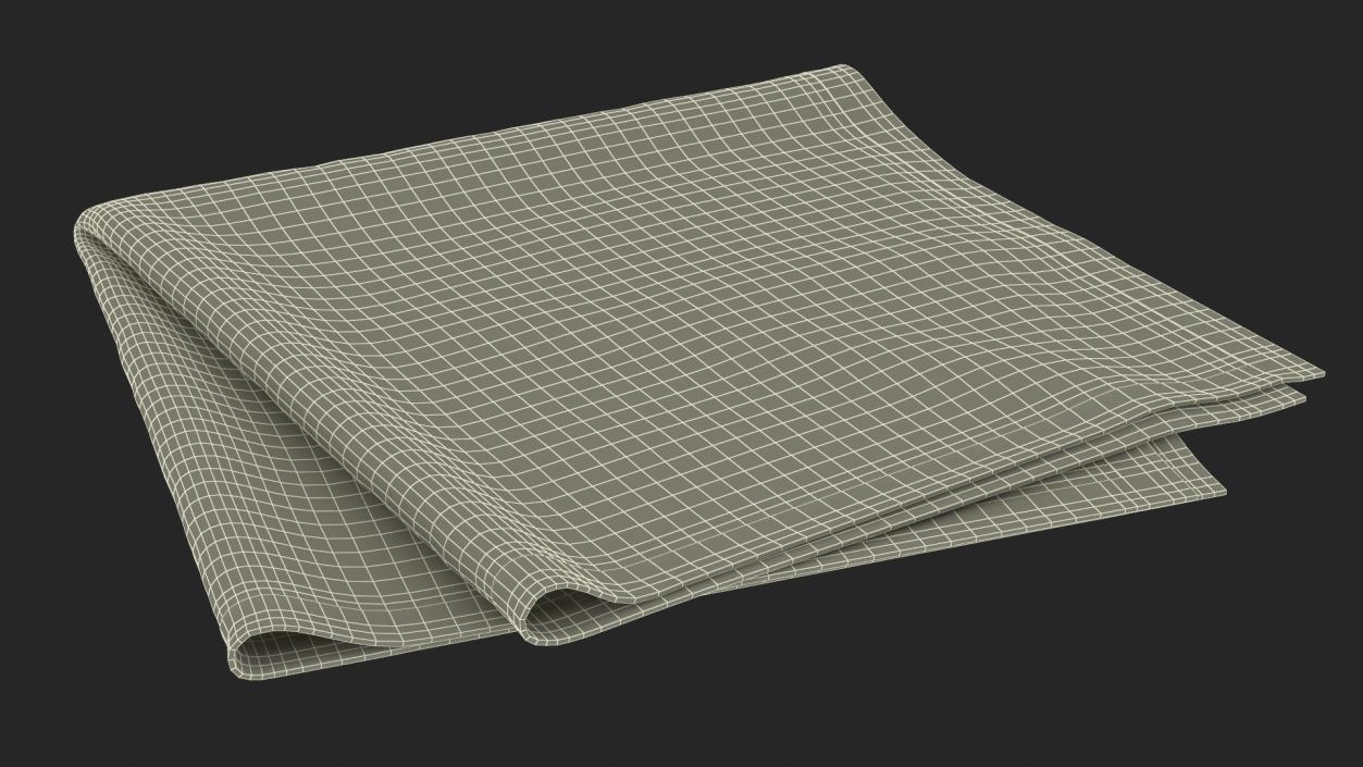 3D model Folded Fabric Napkin