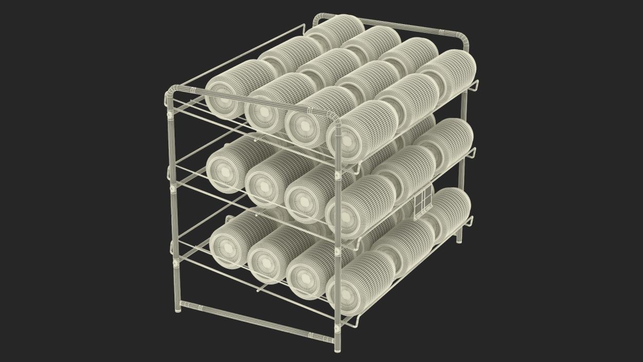 Beverage Organizer with Cans and Price Label 3D model