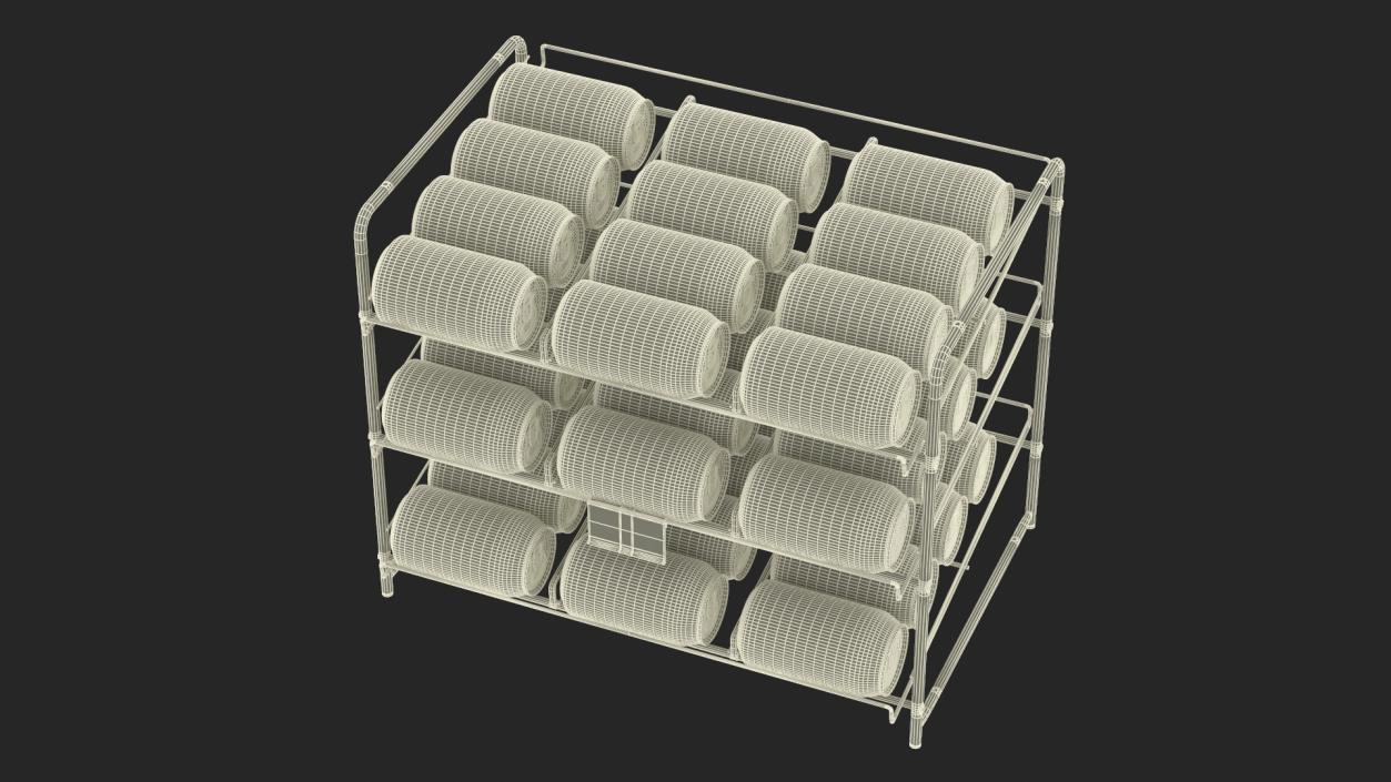 Beverage Organizer with Cans and Price Label 3D model