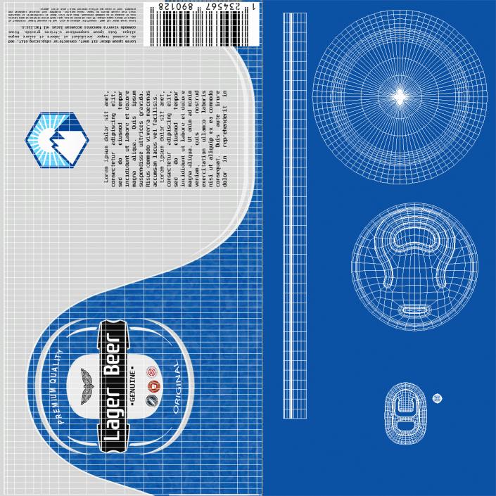 Beverage Organizer with Cans and Price Label 3D model