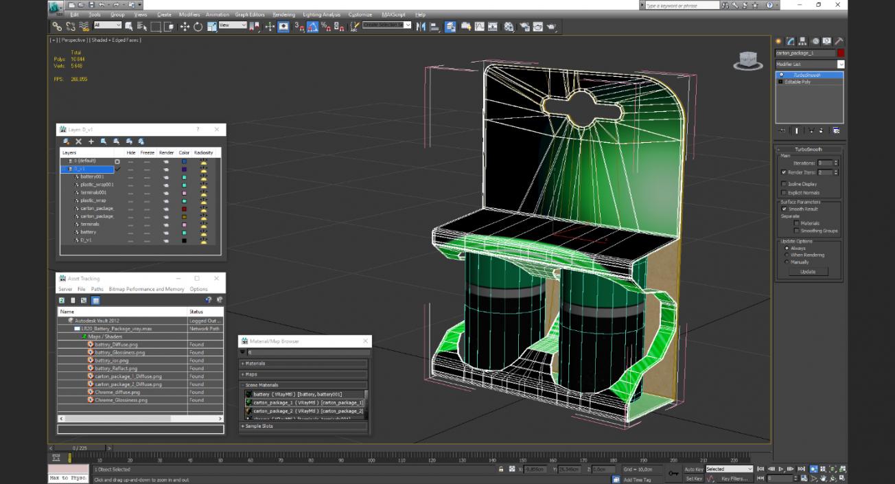 3D model LR20 Battery Package