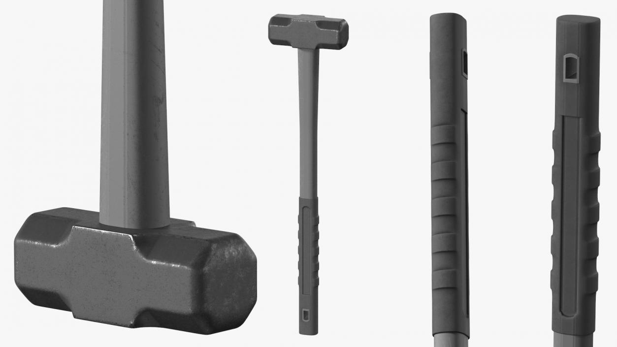 3D Gray Sledge Hammer model