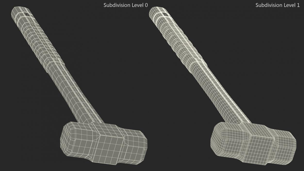 3D Gray Sledge Hammer model