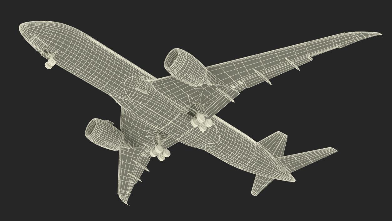 Air India Boeing 787-8 Dreamliner Aircraft Rigged 3D model