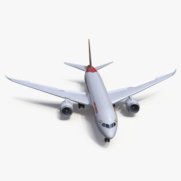 Air India Boeing 787-8 Dreamliner Aircraft Rigged 3D model