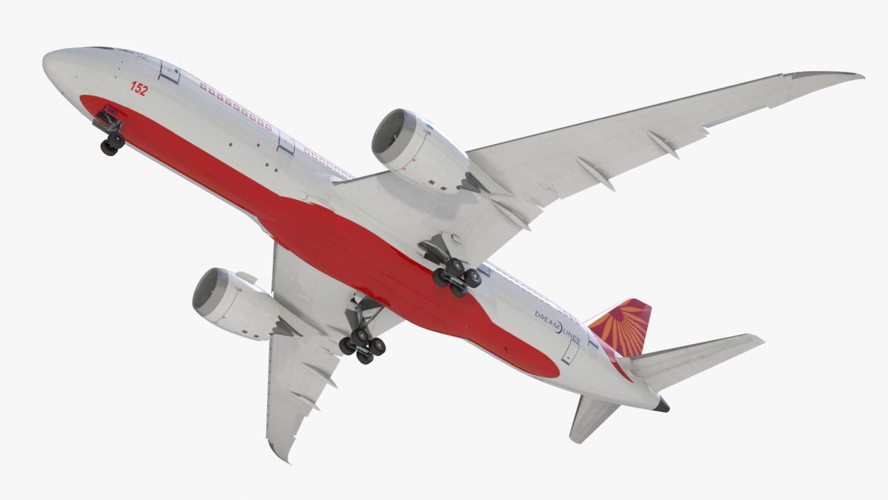 Air India Boeing 787-8 Dreamliner Aircraft Rigged 3D model