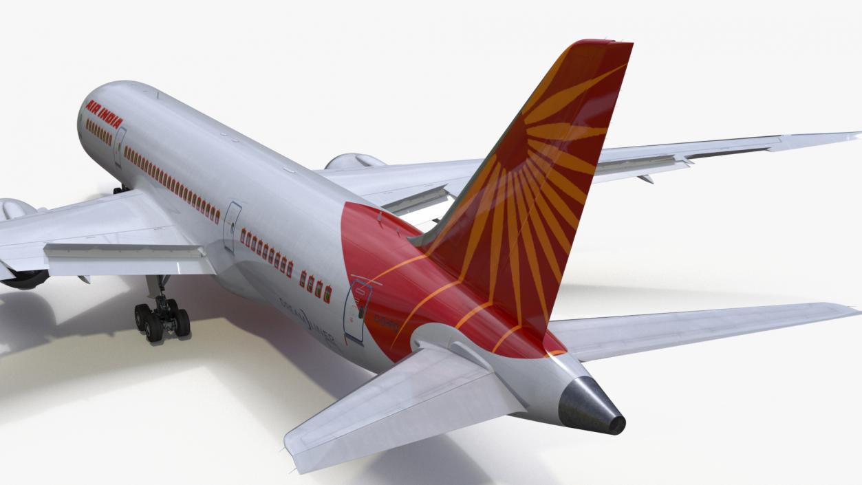 Air India Boeing 787-8 Dreamliner Aircraft Rigged 3D model