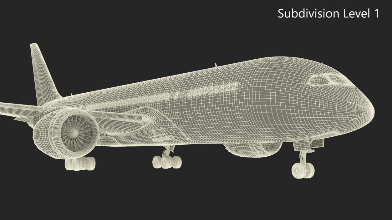 Air India Boeing 787-8 Dreamliner Aircraft Rigged 3D model