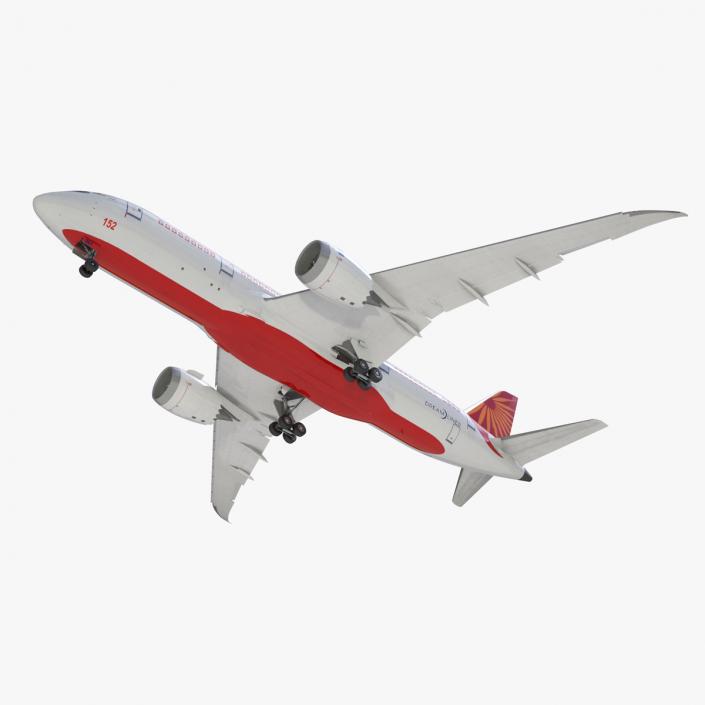 Air India Boeing 787-8 Dreamliner Aircraft Rigged 3D model