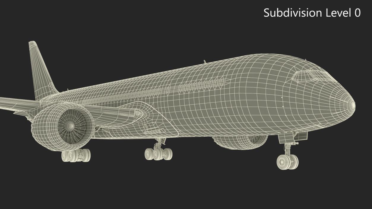 Air India Boeing 787-8 Dreamliner Aircraft Rigged 3D model