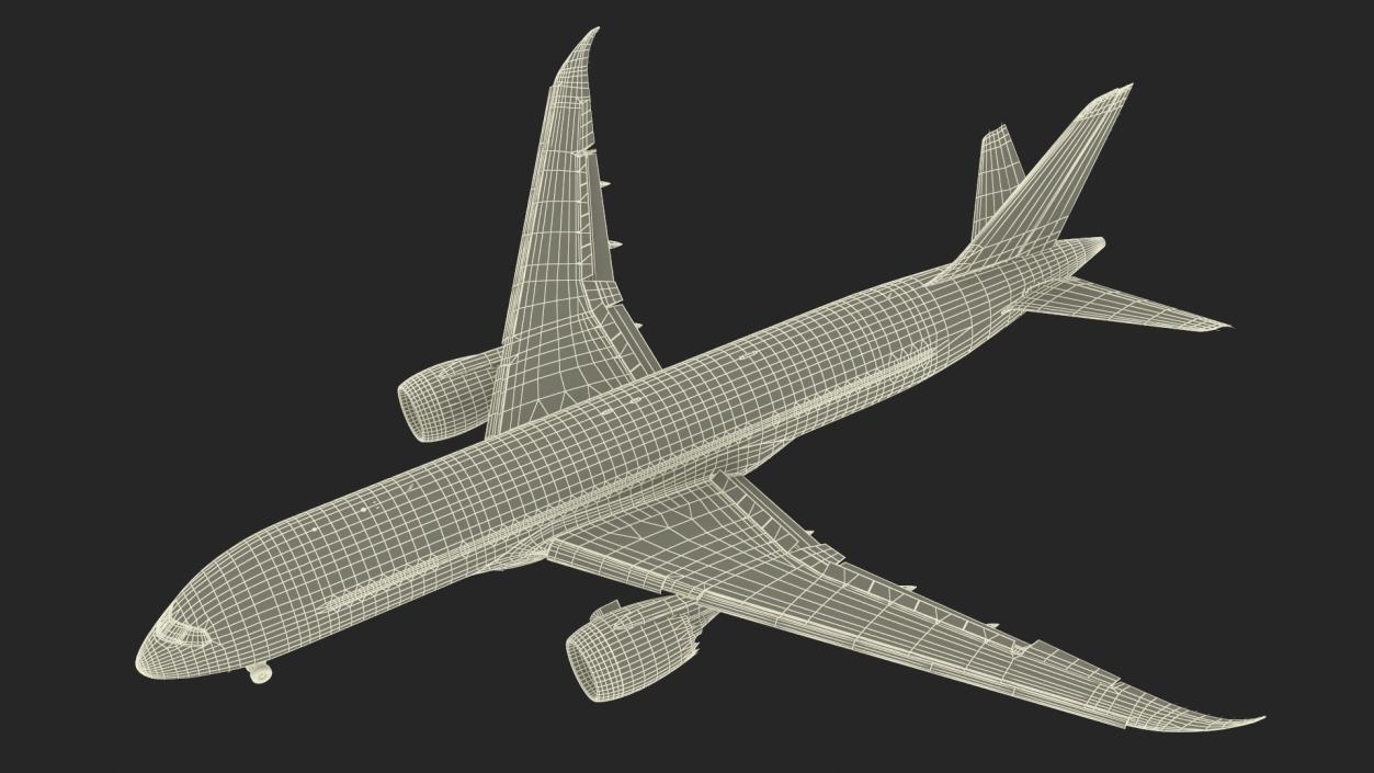 Air India Boeing 787-8 Dreamliner Aircraft Rigged 3D model