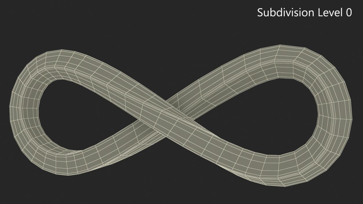 3D Infinity Loop Gold model