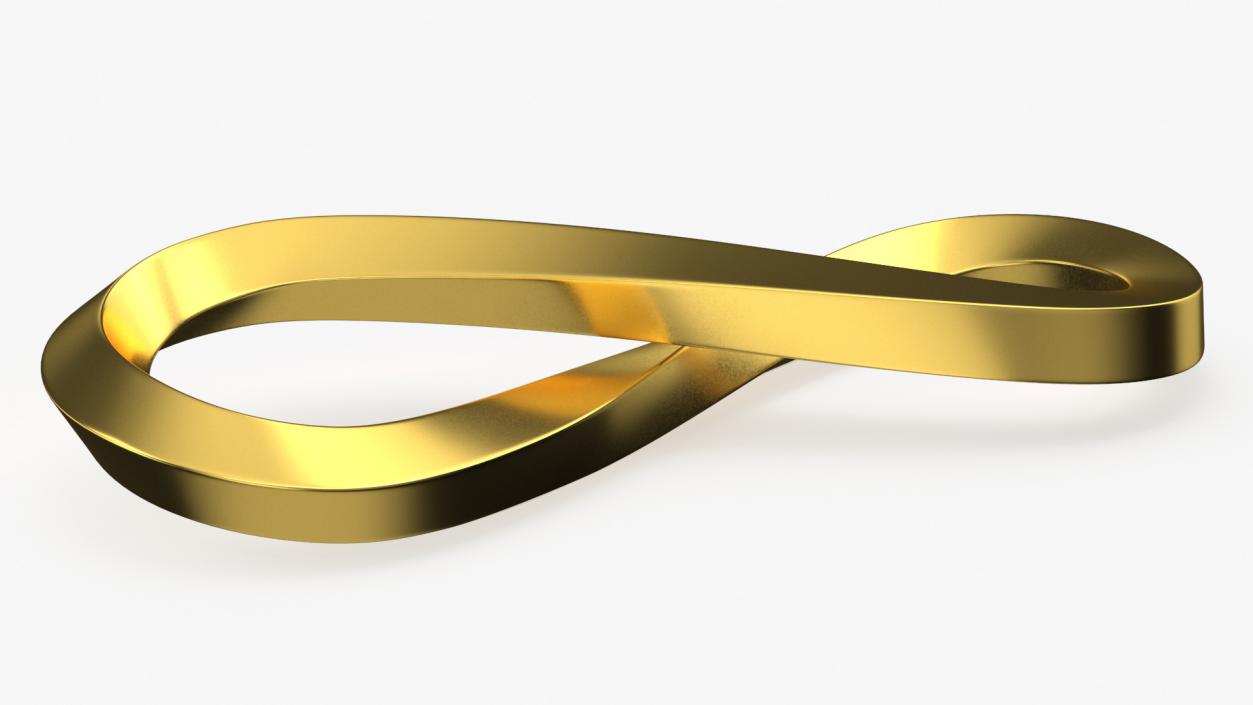 3D Infinity Loop Gold model