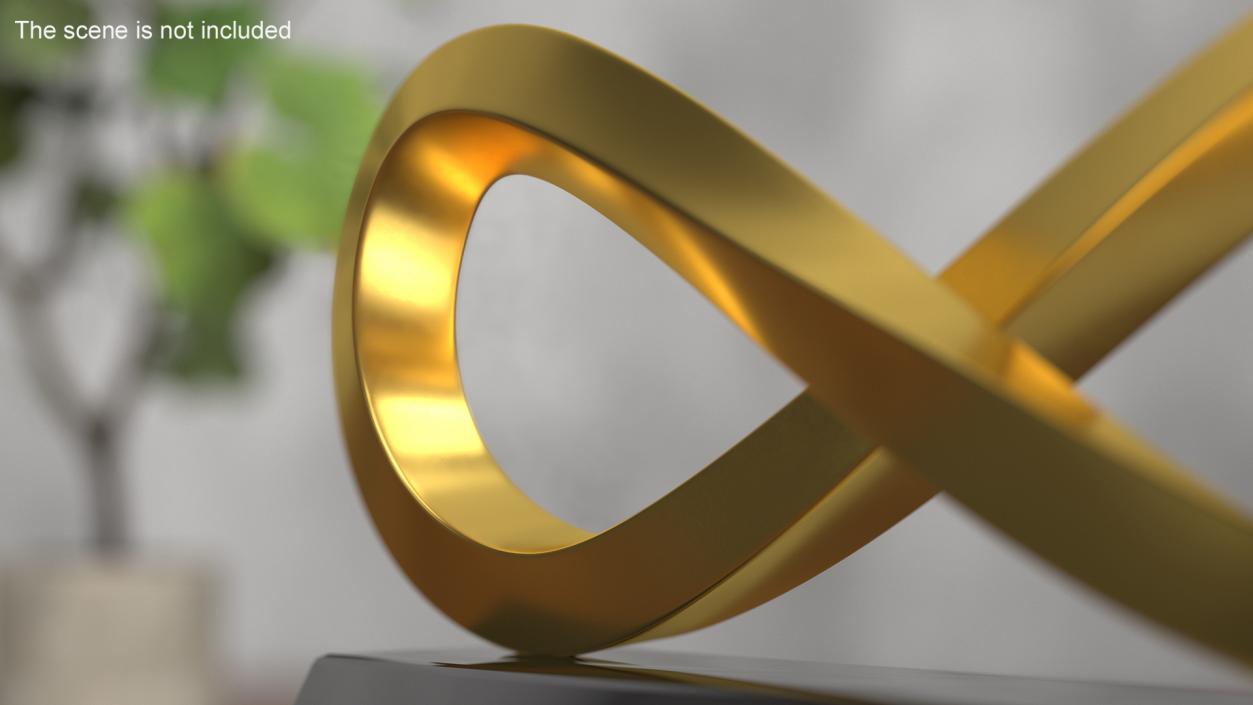 3D Infinity Loop Gold model