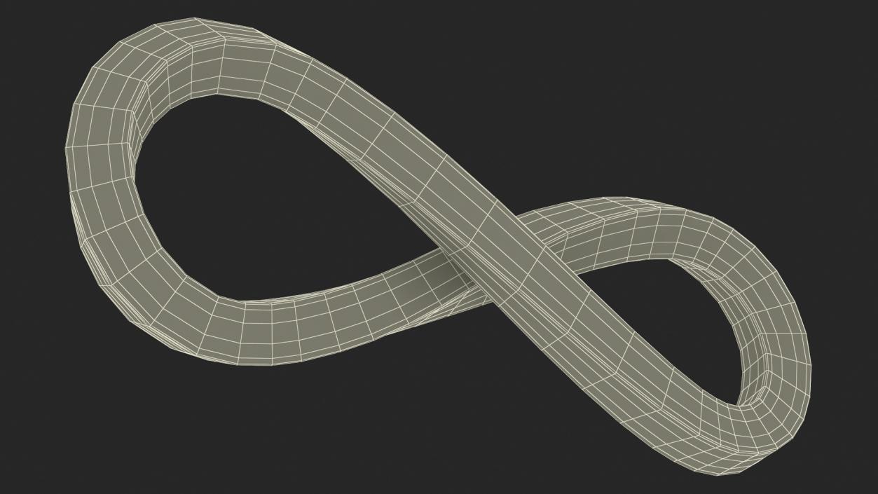 3D Infinity Loop Gold model