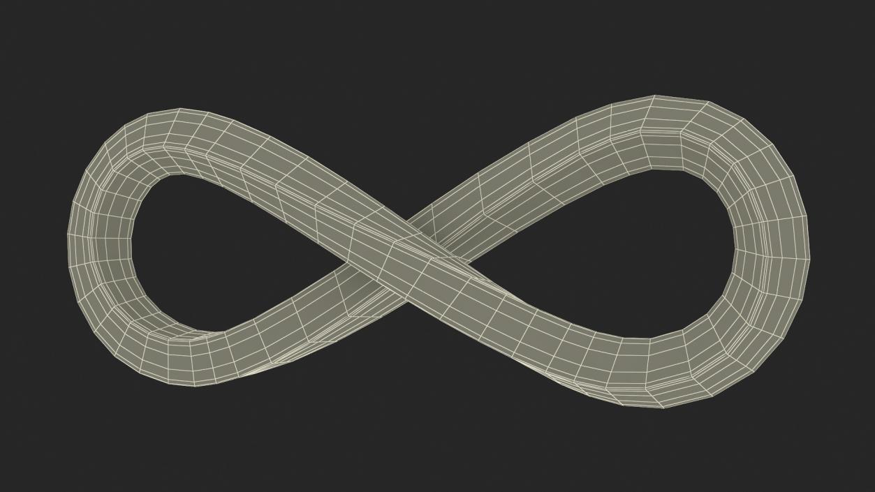 3D Infinity Loop Gold model