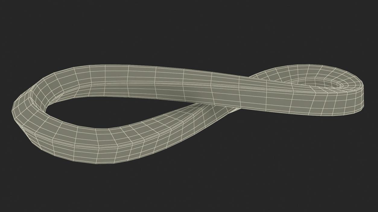 3D Infinity Loop Gold model