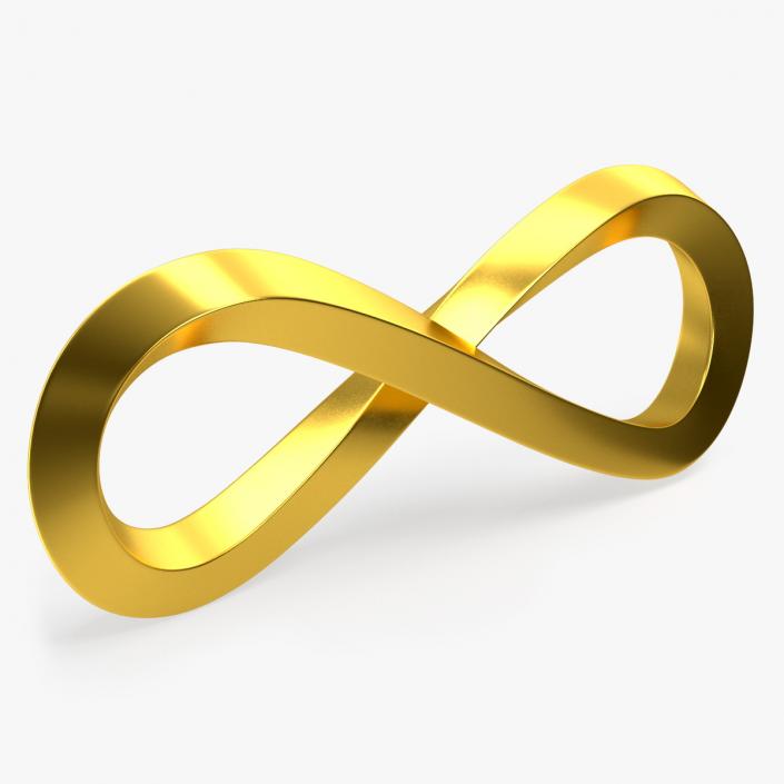 3D Infinity Loop Gold model