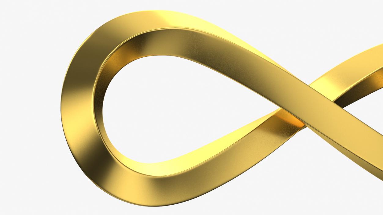 3D Infinity Loop Gold model