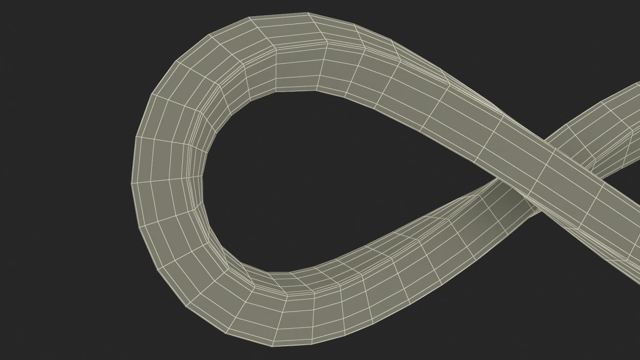 3D Infinity Loop Gold model