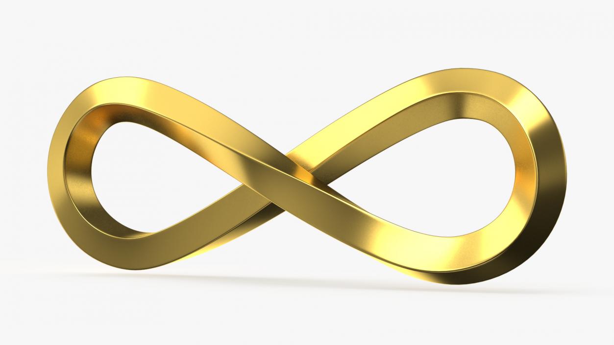 3D Infinity Loop Gold model