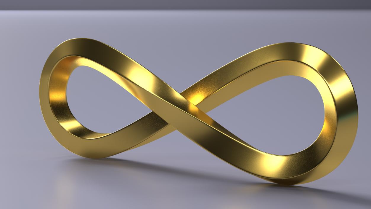 3D Infinity Loop Gold model