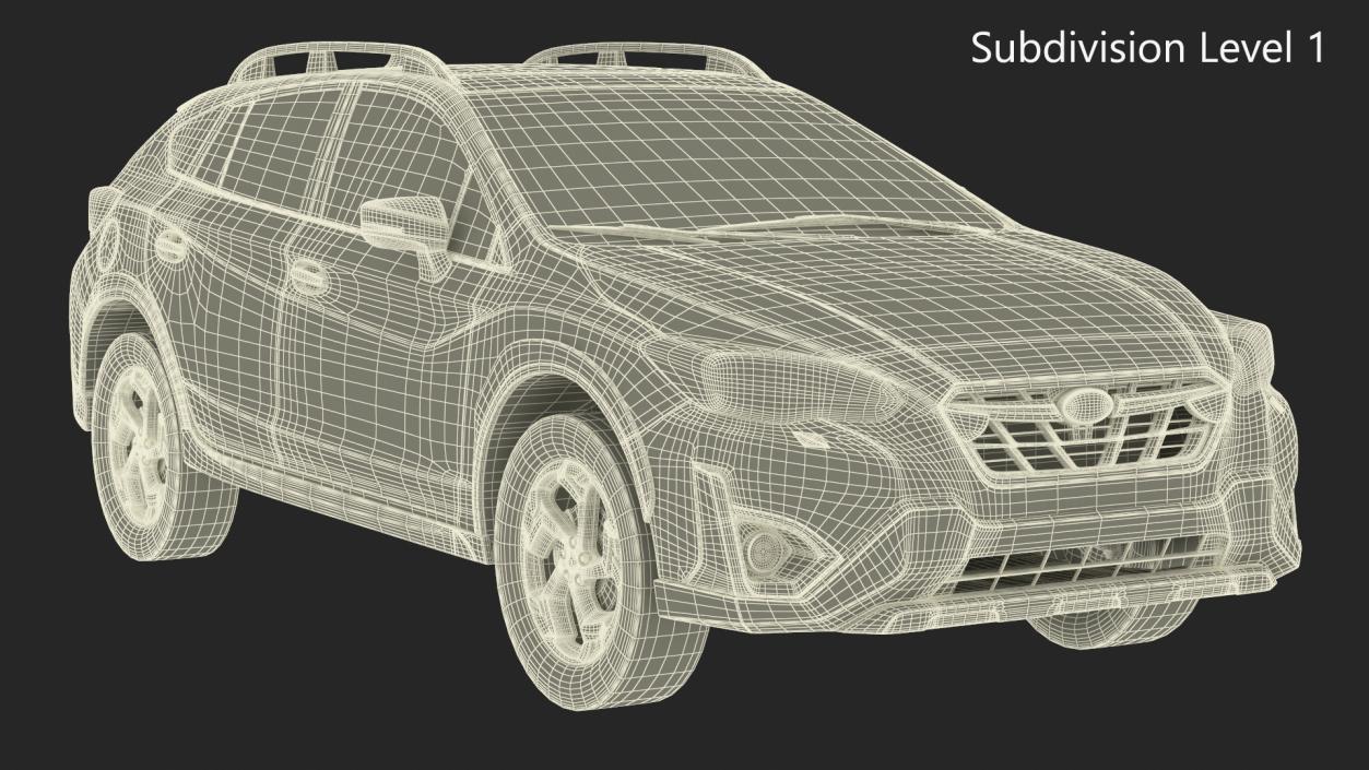 Subaru XV 2020 Hybrid Crosstrek Black 3D