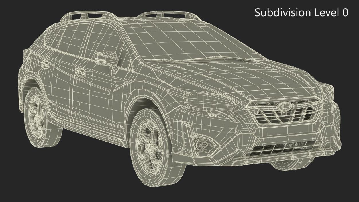 Subaru XV 2020 Hybrid Crosstrek Black 3D