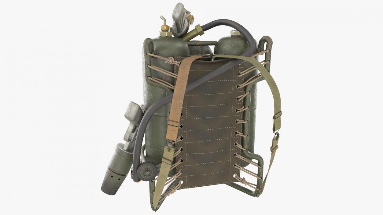 3D M2 Flamethrower Backpack Rigged