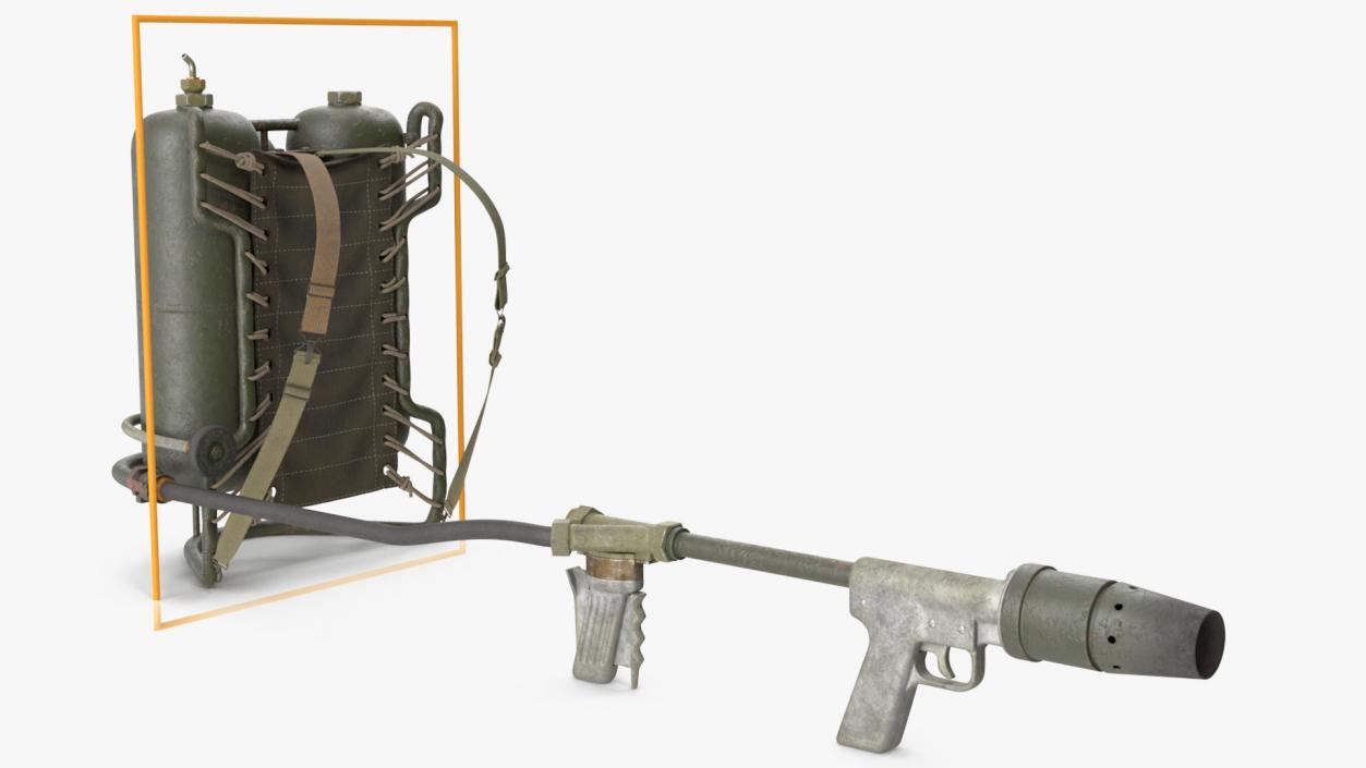 3D M2 Flamethrower Backpack Rigged