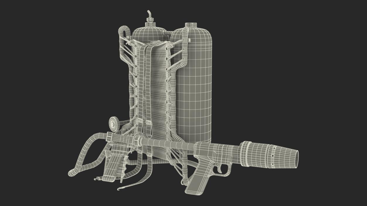 3D M2 Flamethrower Backpack Rigged