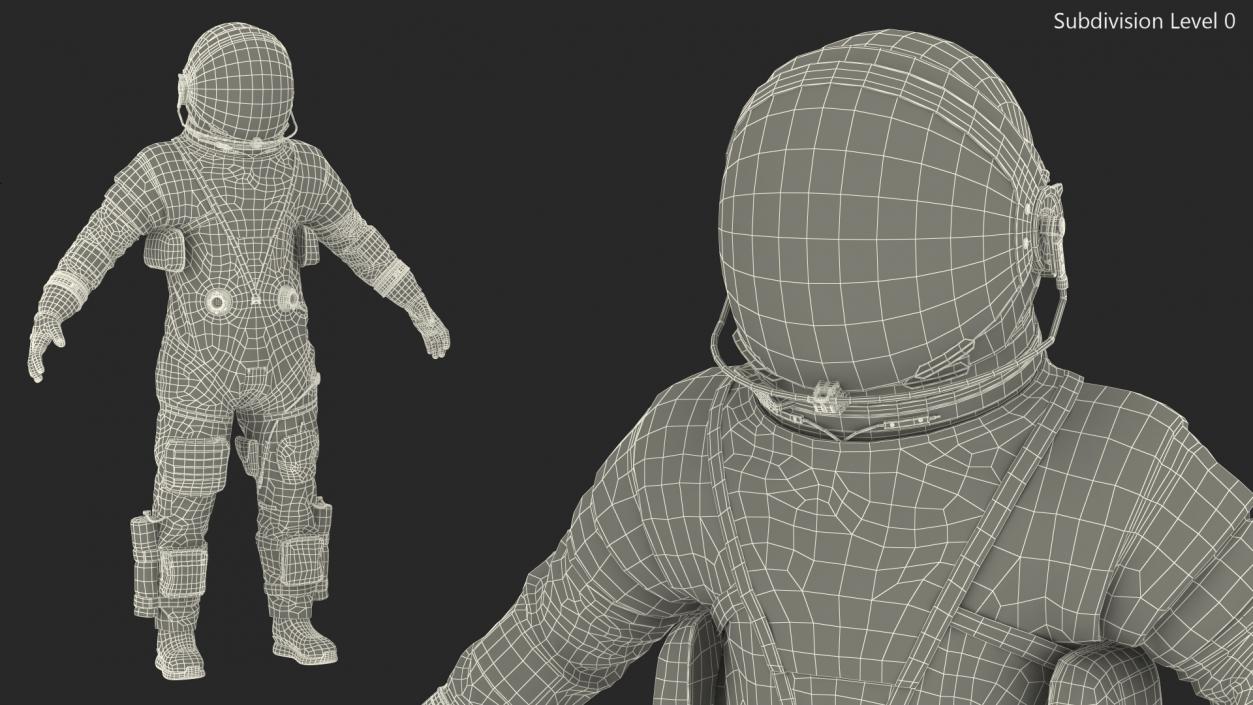 3D model Astronaut in Advanced Crew Escape Suit Rigged