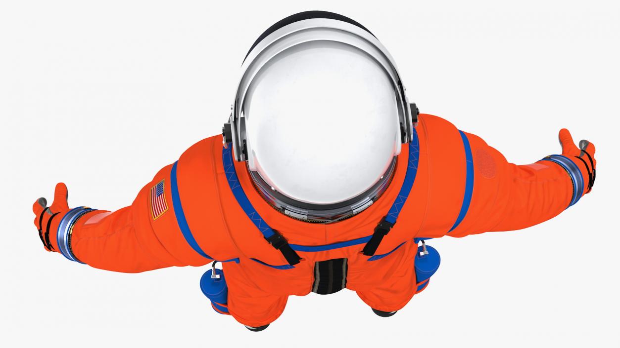 3D model Astronaut in Advanced Crew Escape Suit Rigged