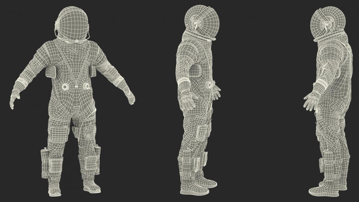 3D model Astronaut in Advanced Crew Escape Suit Rigged