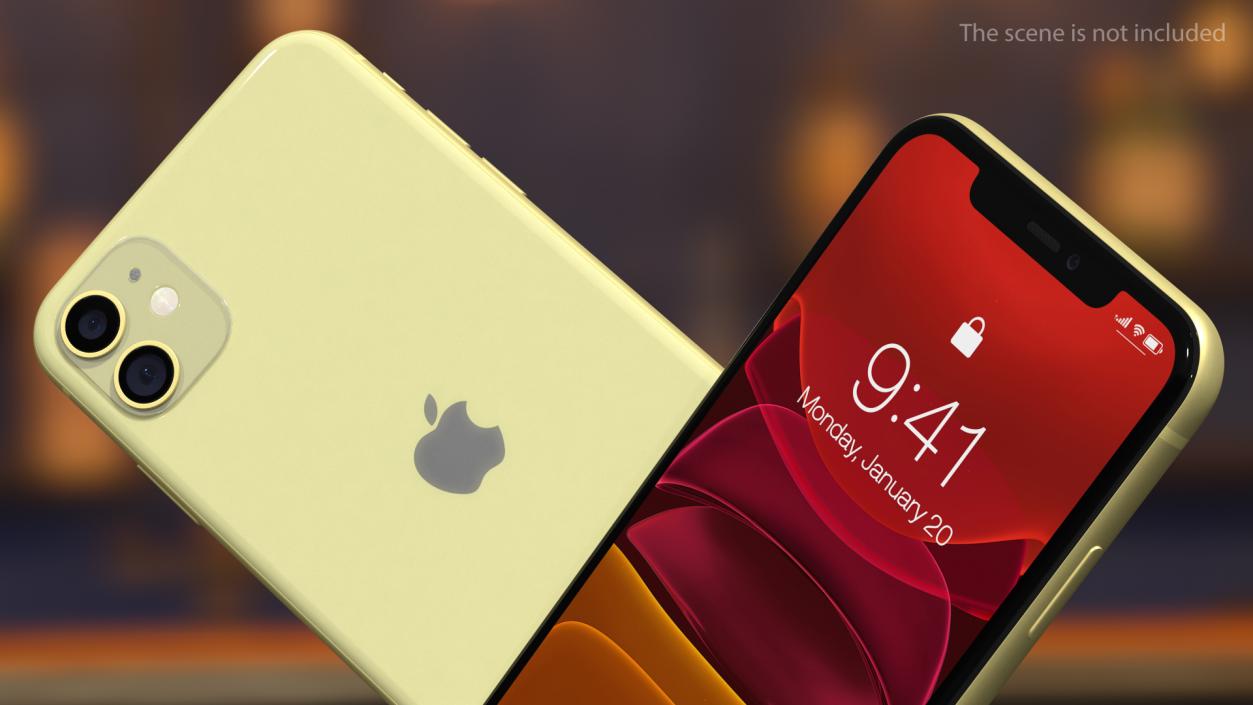 3D iPhone 11 Yellow