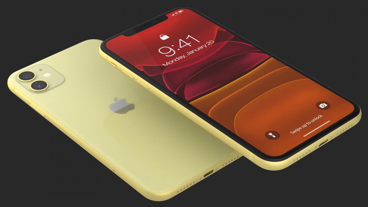 3D iPhone 11 Yellow