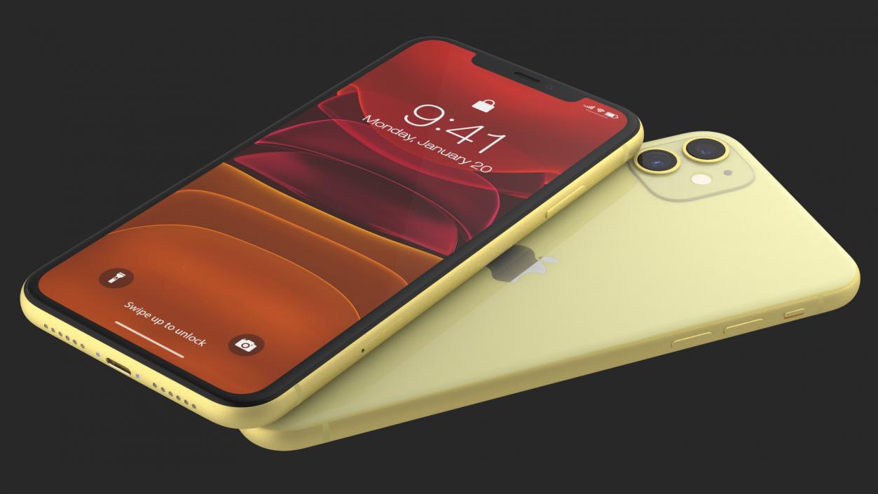 3D iPhone 11 Yellow