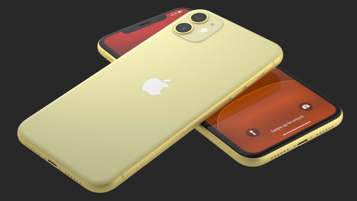 3D iPhone 11 Yellow