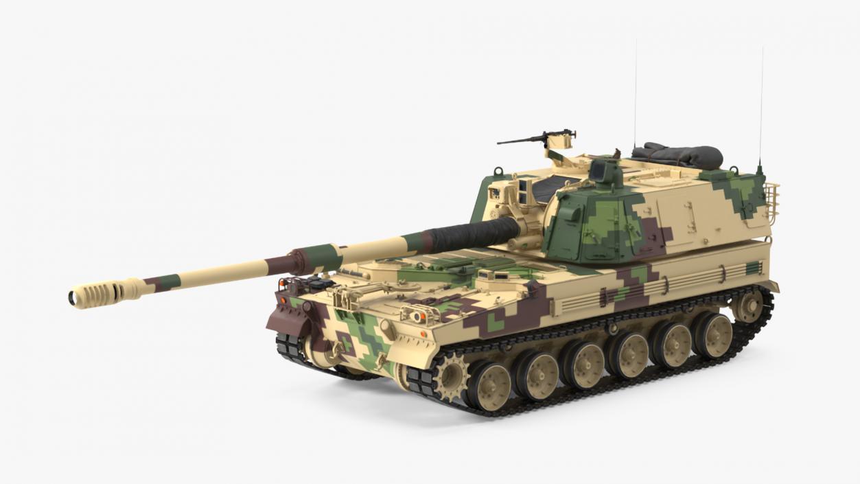 South Korean Howitzer K9 Thunder 2 3D model