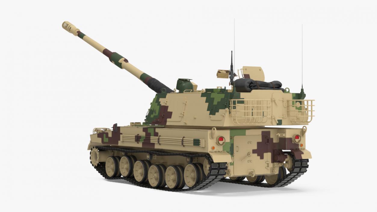 South Korean Howitzer K9 Thunder 2 3D model