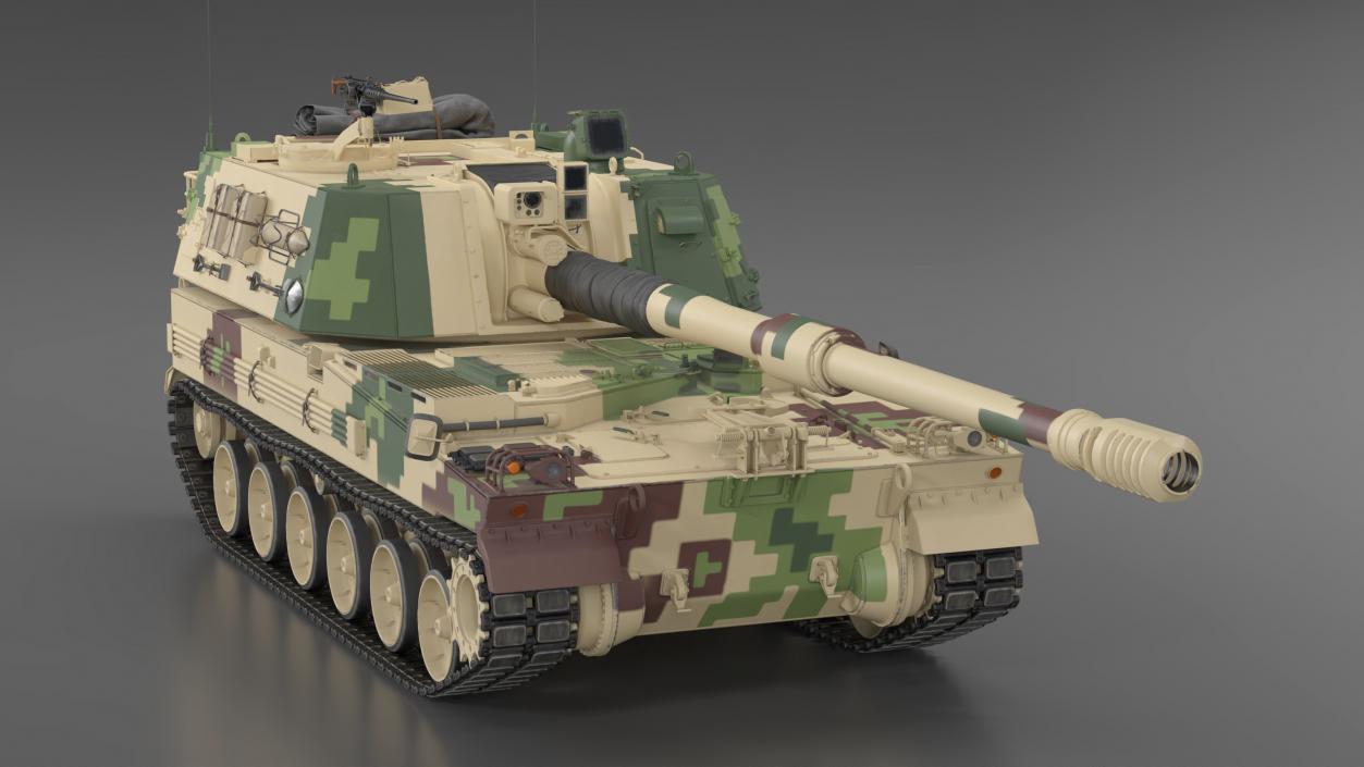 South Korean Howitzer K9 Thunder 2 3D model