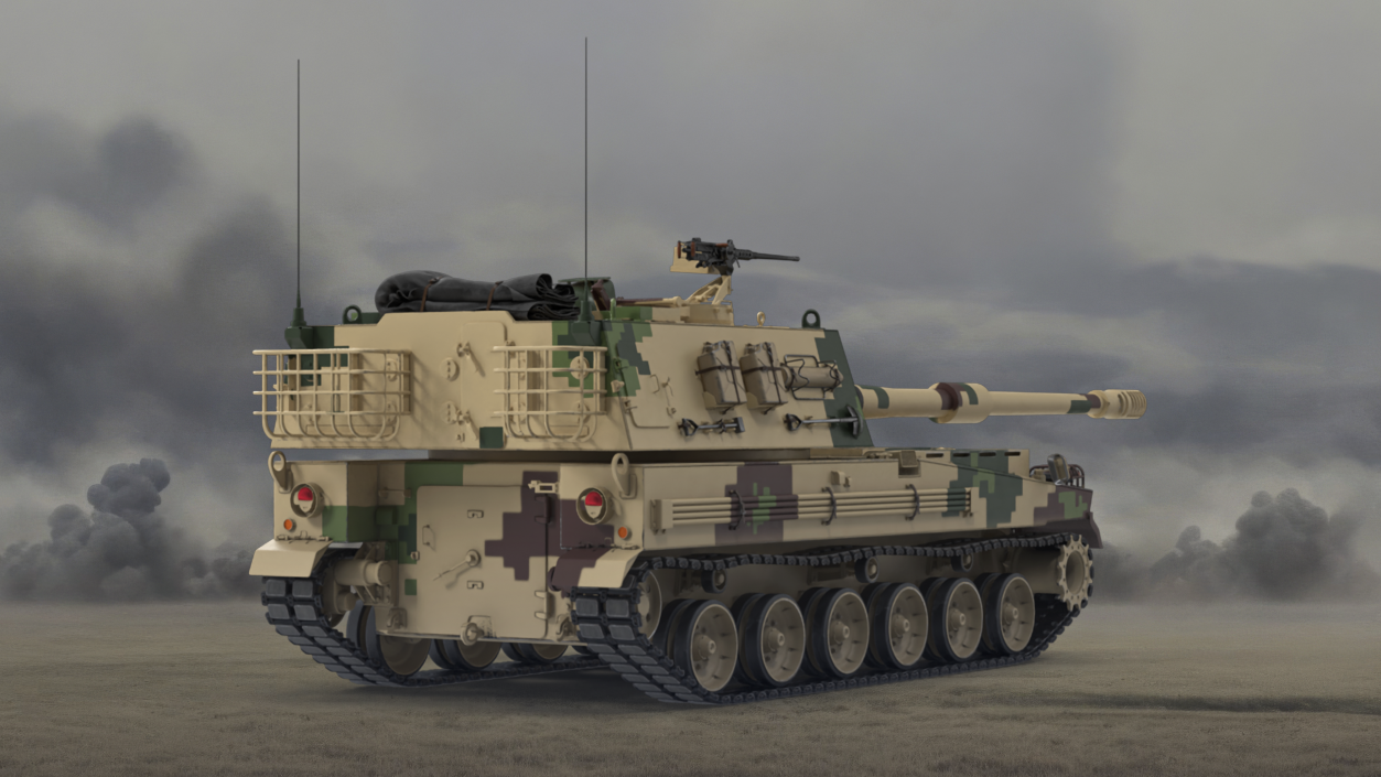 South Korean Howitzer K9 Thunder 2 3D model