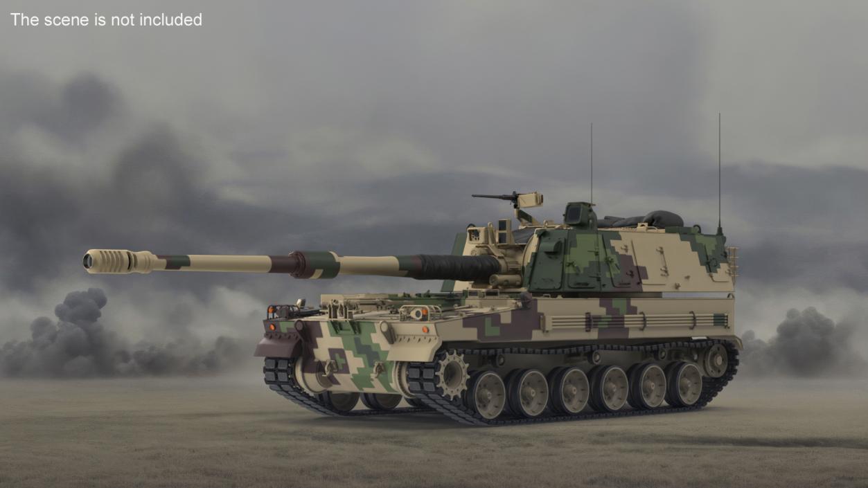 South Korean Howitzer K9 Thunder 2 3D model