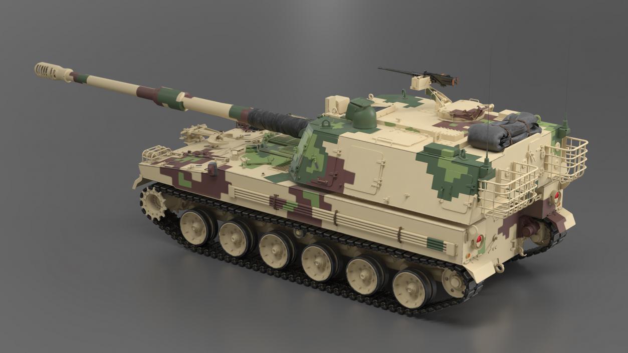 South Korean Howitzer K9 Thunder 2 3D model