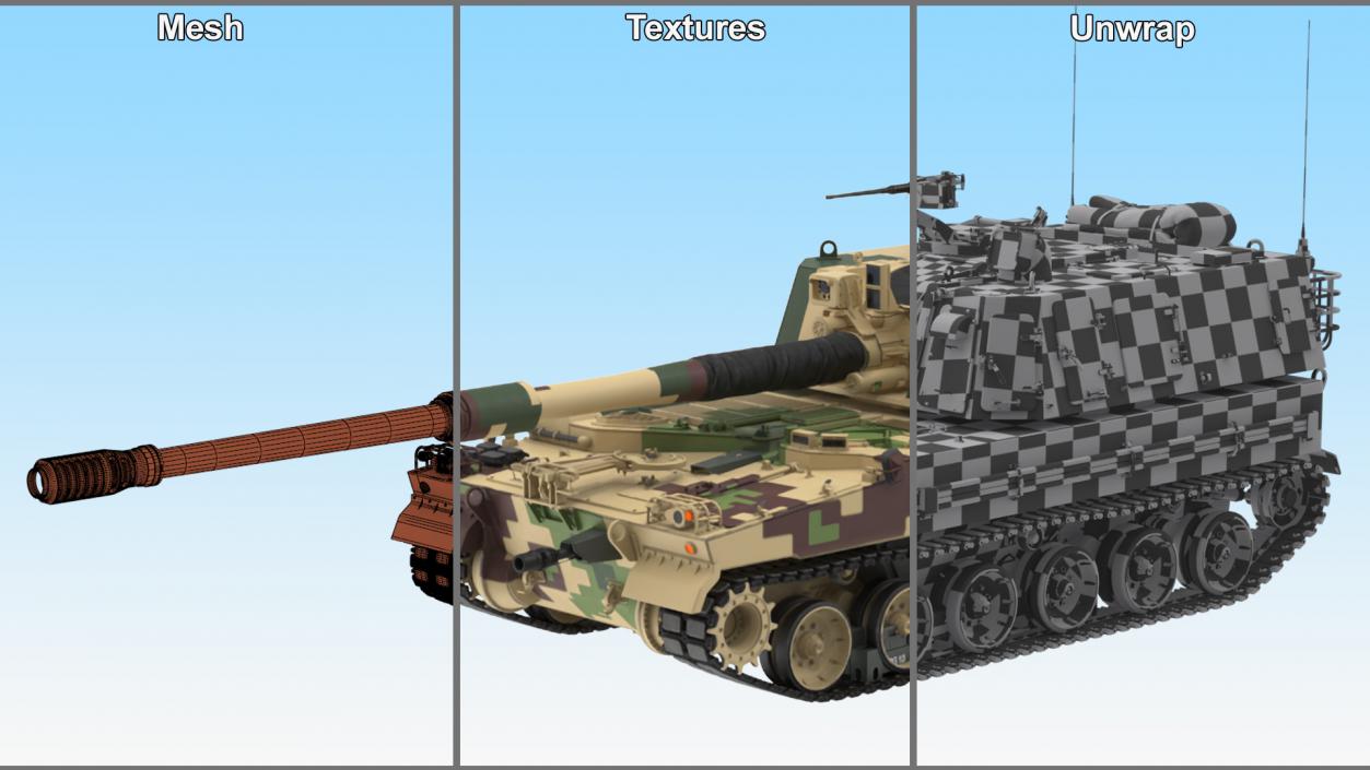 South Korean Howitzer K9 Thunder 2 3D model