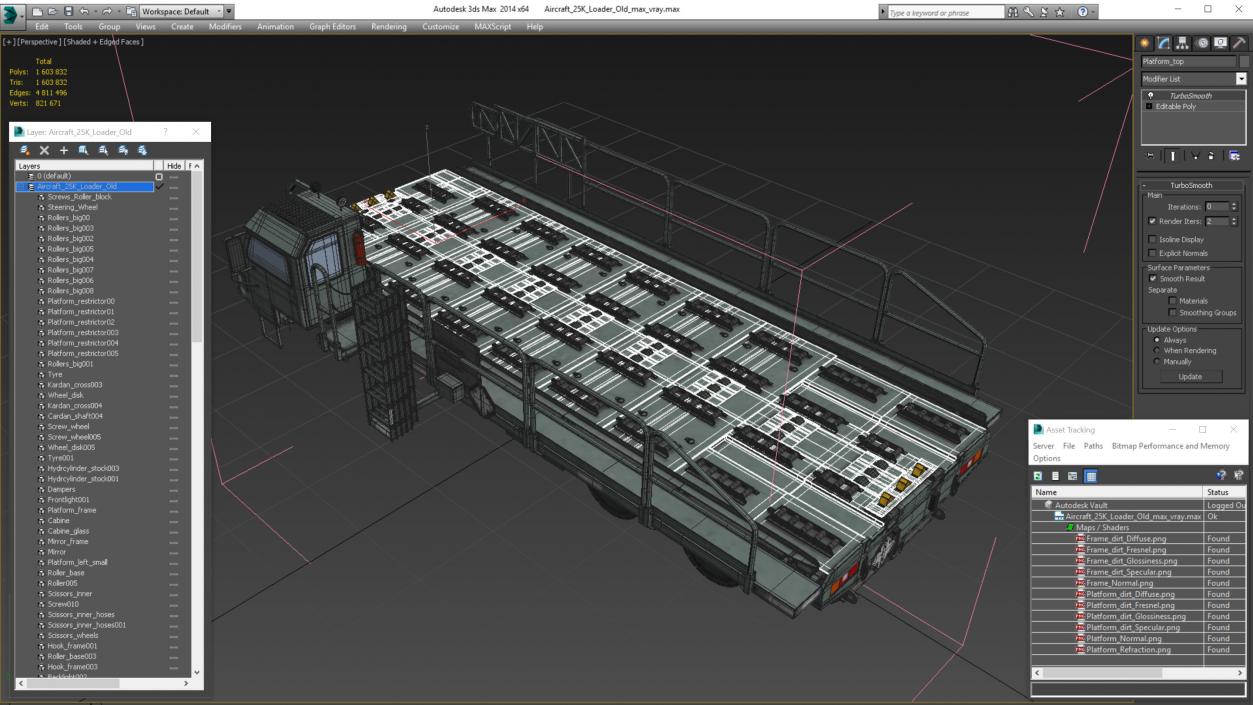 3D Aircraft 25K Loader Old model