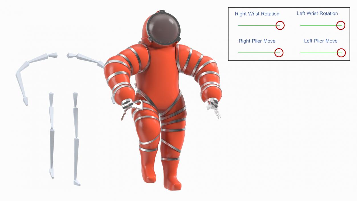 3D Deep Sea Diving Suit Rigged for Maya 2 model